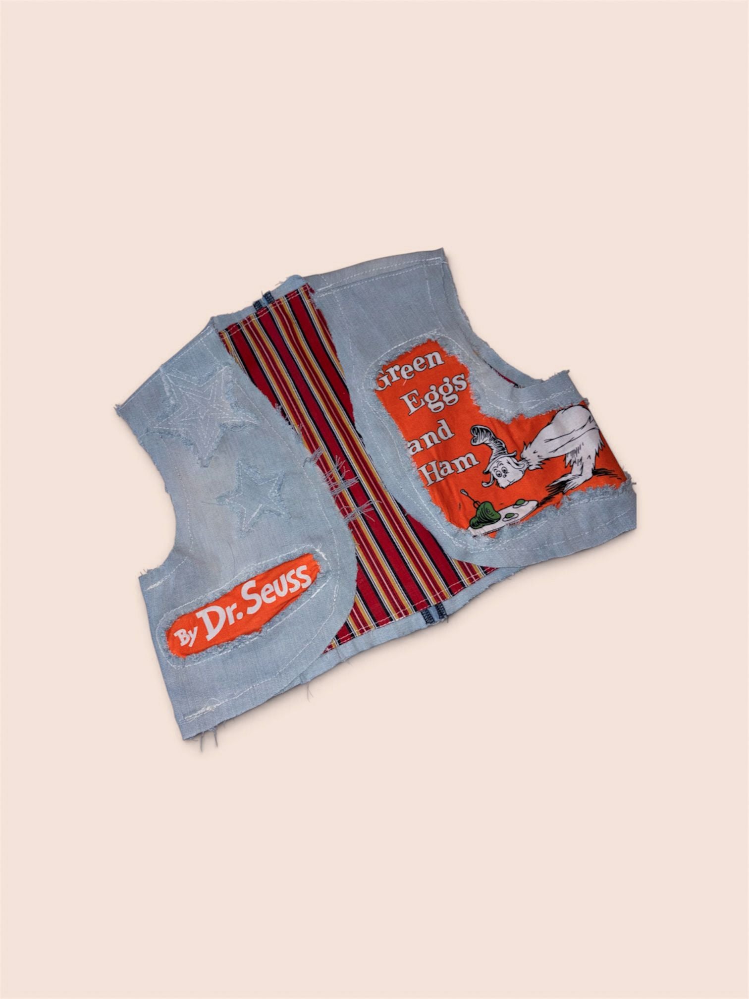 Handmade Dr Suess Denim Kids Vest