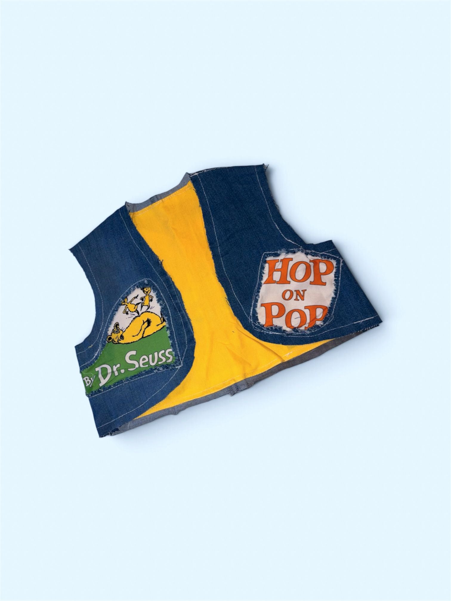 Handmade Dr Suess Denim Kids Vest