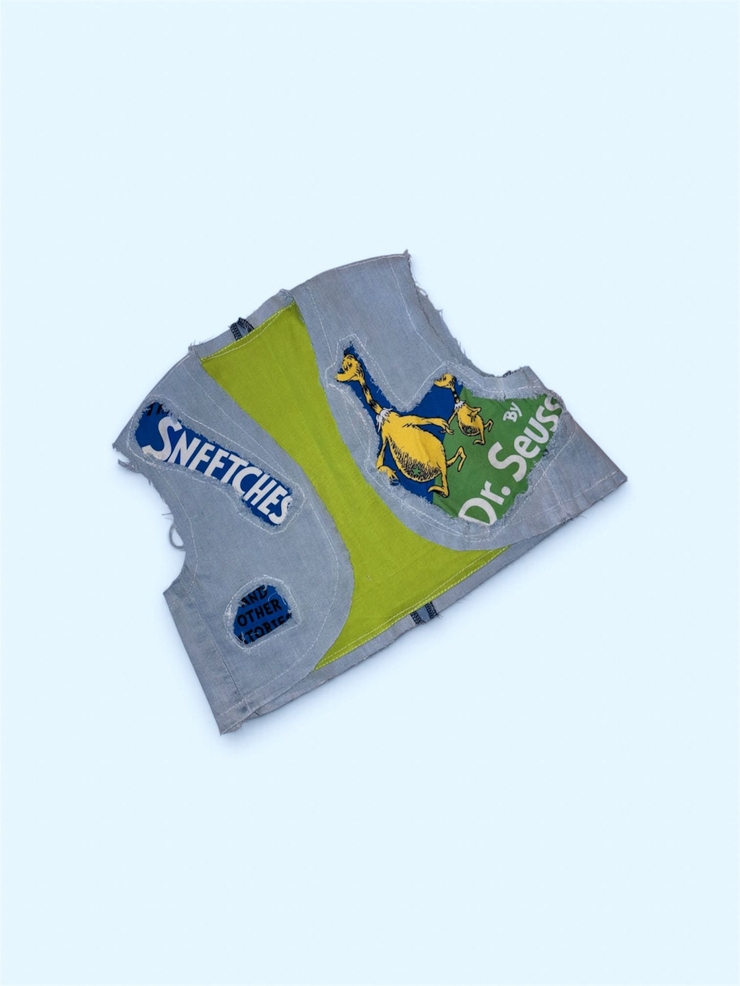 Handmade Dr Suess Denim Kids Vest
