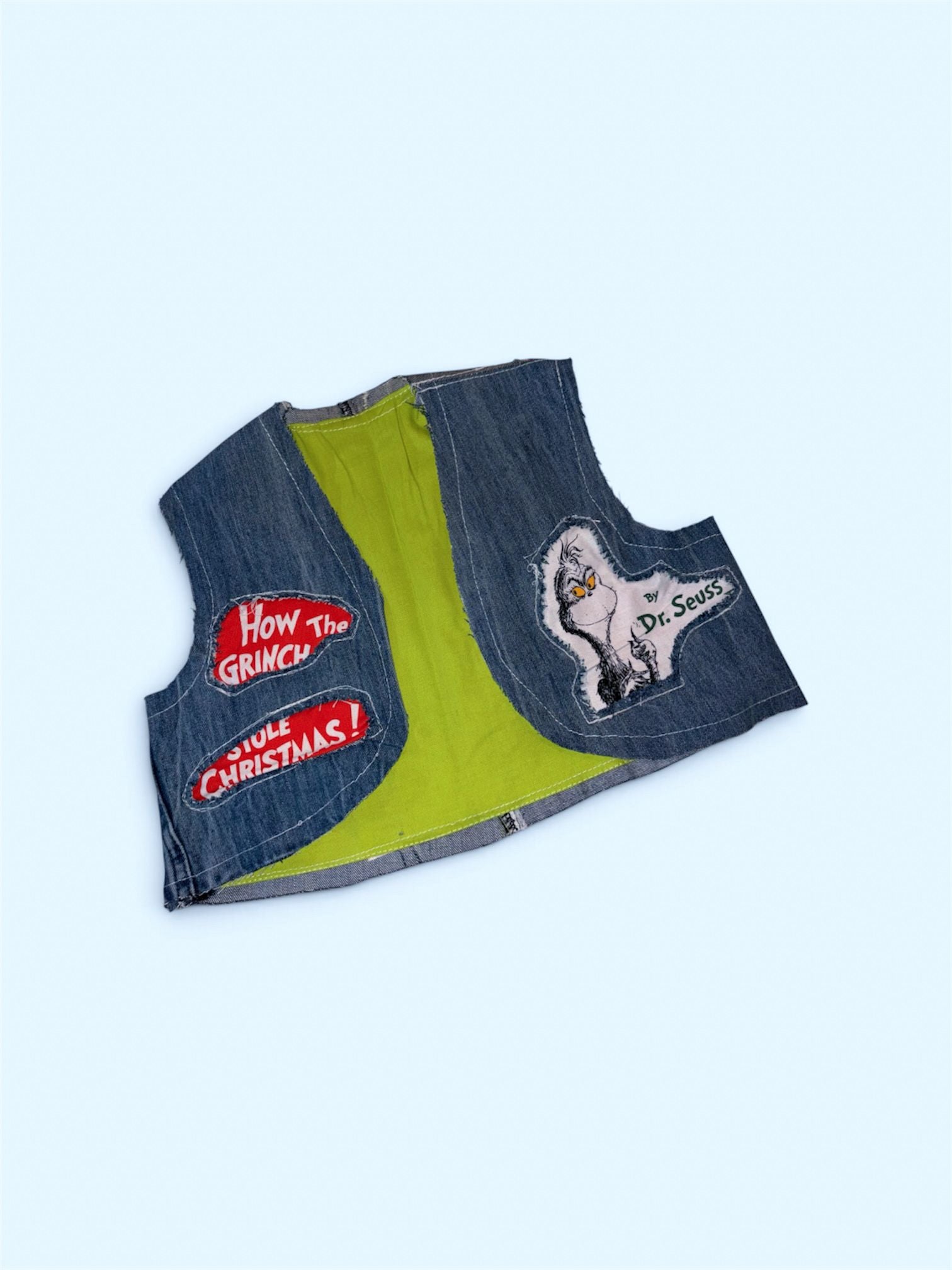 Handmade Dr Suess Denim Kids Vest