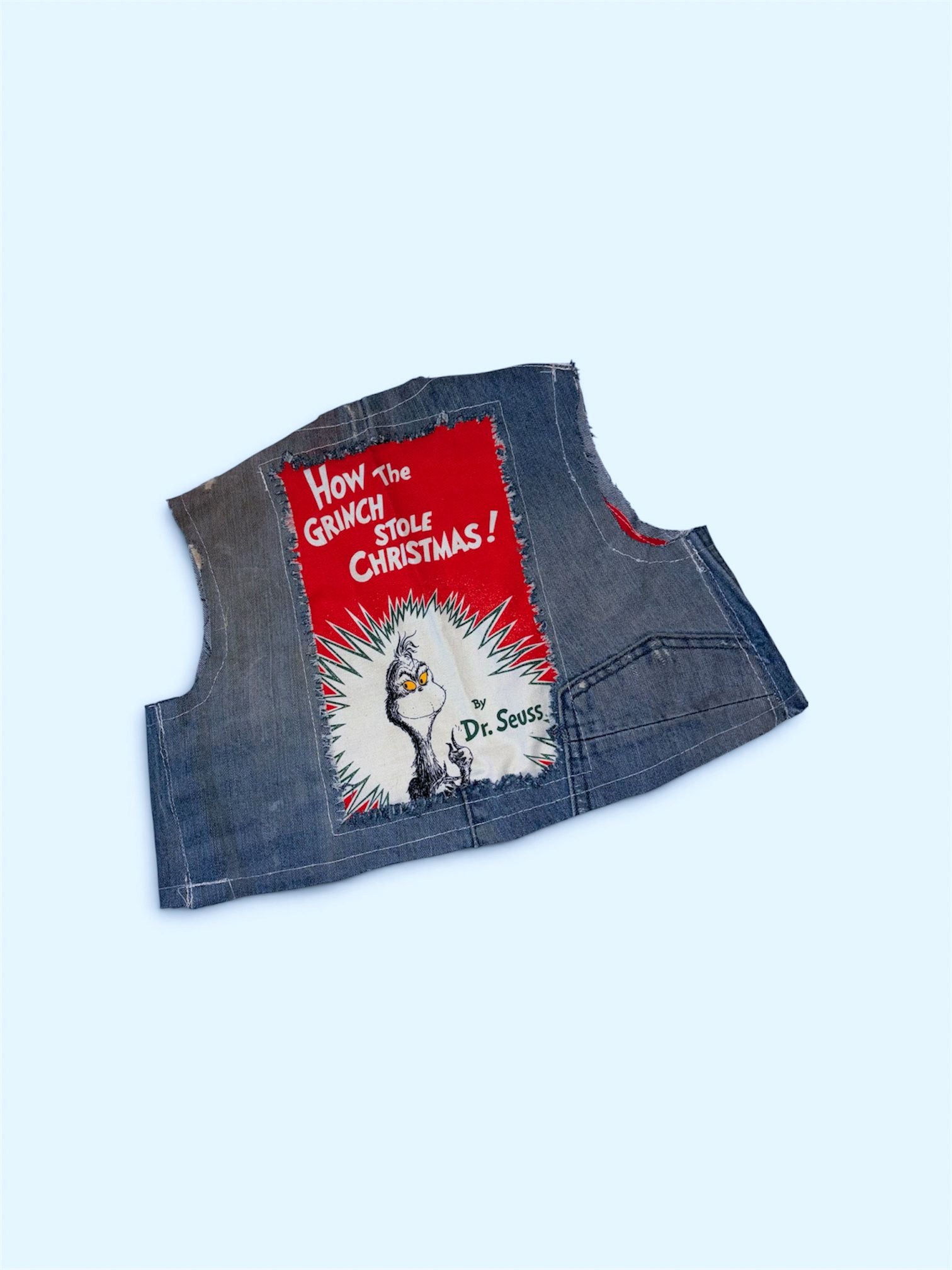 Handmade Dr Suess Denim Kids Vest