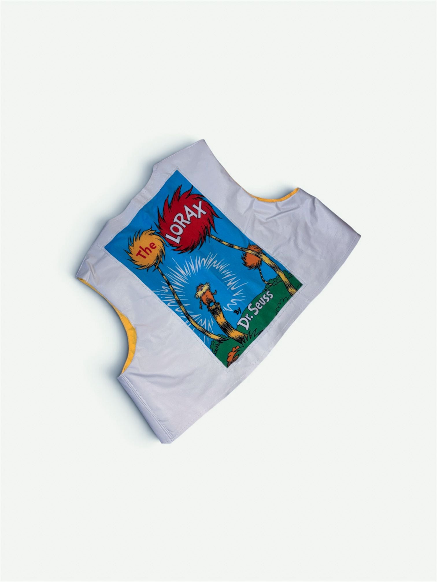 Handmade Dr Suess White  Vinyl Leather Kids Vest