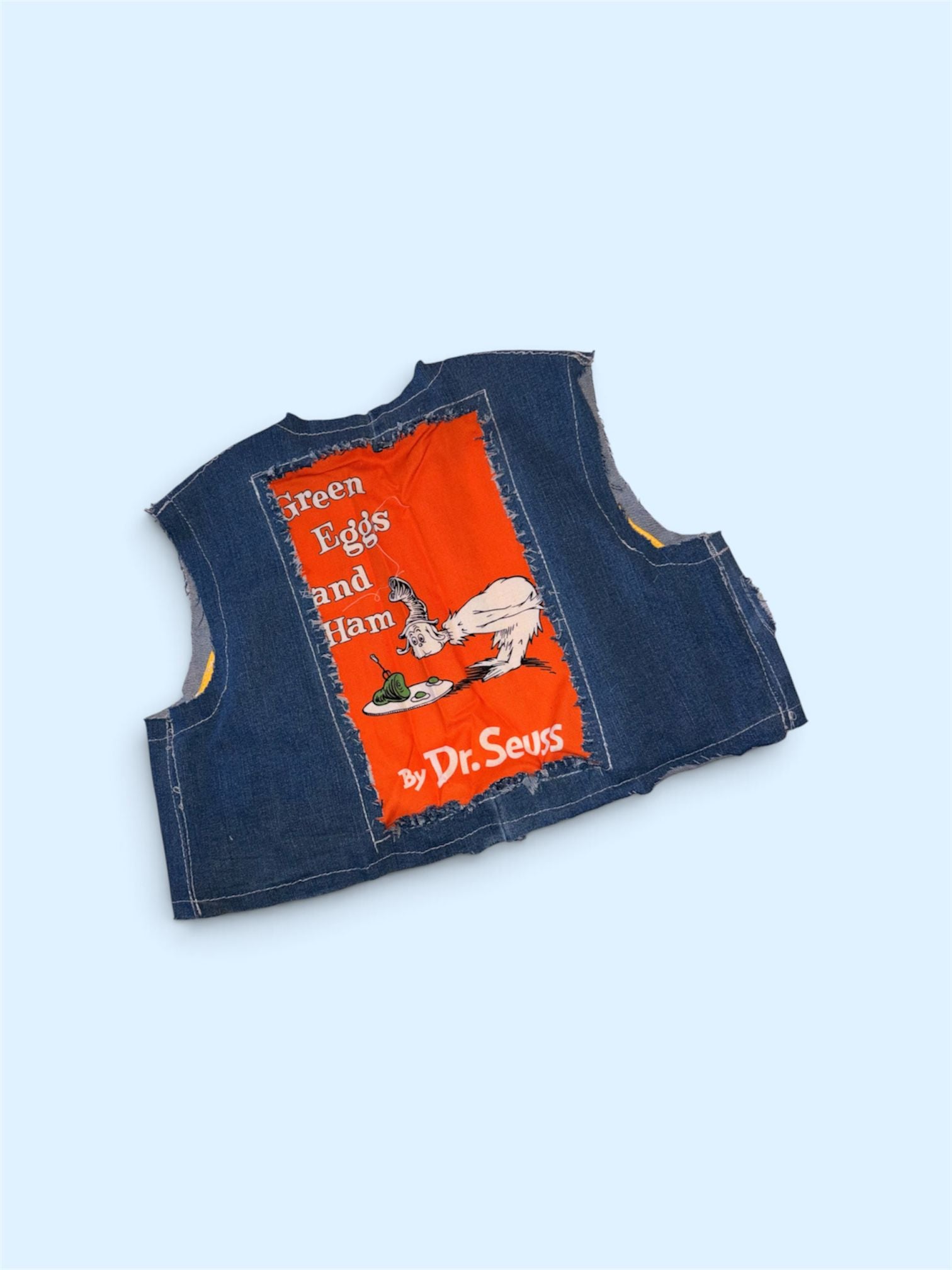 Handmade Dr Suess Denim Kids Vest
